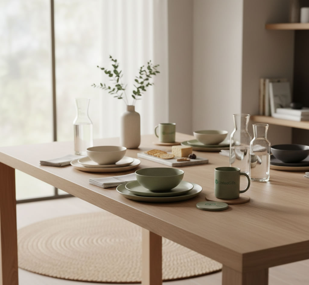 Moving boxes in a newly decorated home
